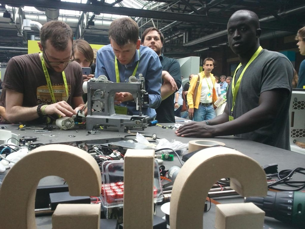 Roy Mwangi Ombatti builds a 3D printer from waste materials at re:publica 2015